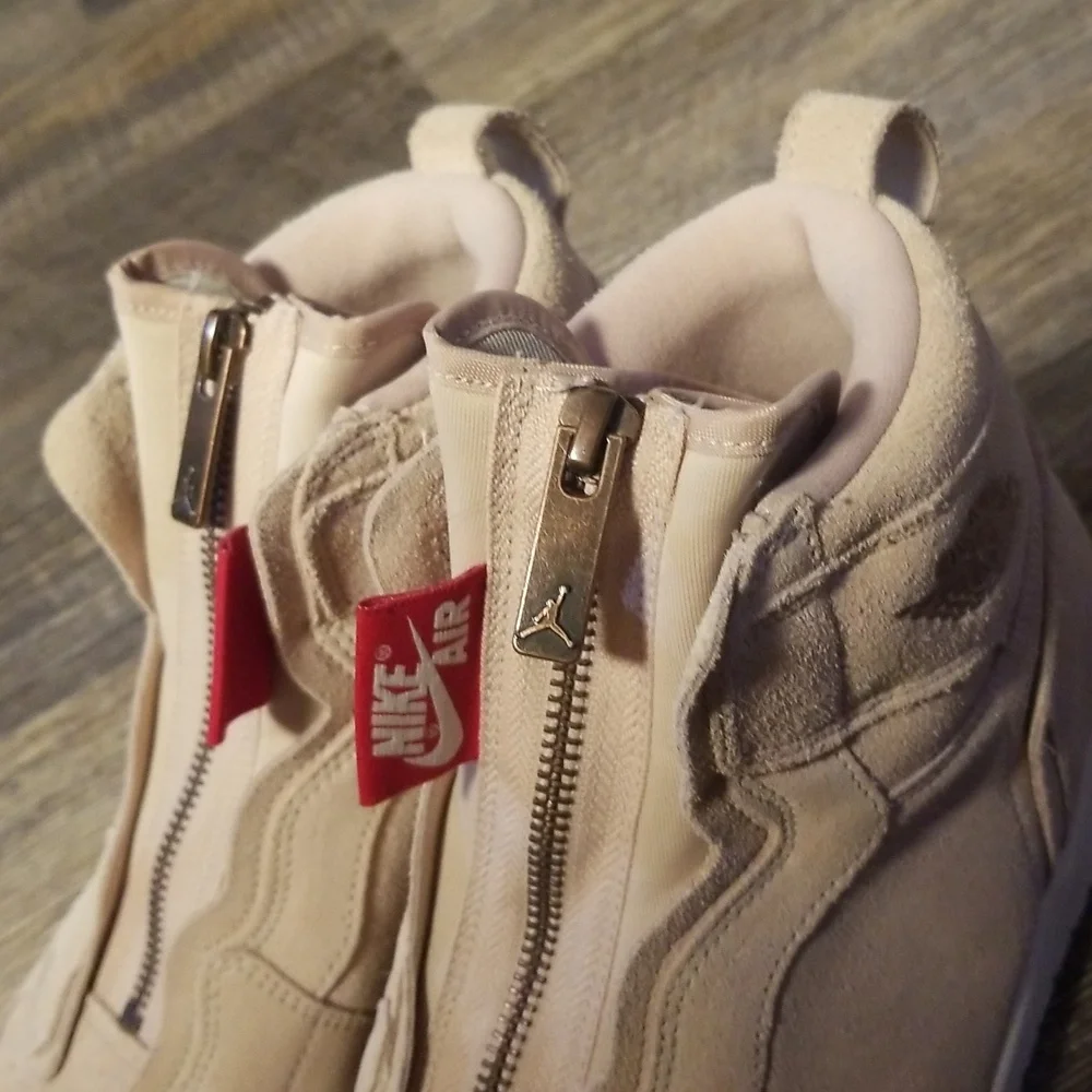 NIKE Air Jordan 10 Women Hightop Balarina Pink Suede Zip up EXCELLENT condition - Picture 10 of 17